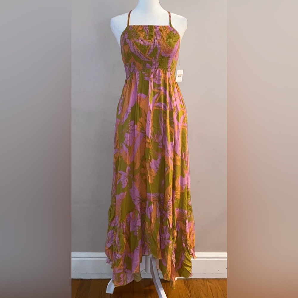 Free People Heatwave Printed Maxi Slip - Ochre Combo